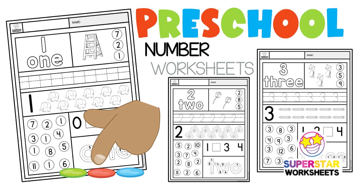 Preschool Number Worksheets 1-20 幼兒數...